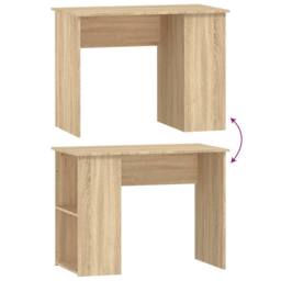 Berkfield Home Modern Desk Sonoma Oak 100x55x75 cm Engineered Wood in Light Oak - Size: 100 x 55 x 75 cm - thumbnail 6