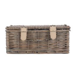 Red Hamper Wicker 25m Antique Wash Willow Handle Picnic Basket in Grey - thumbnail 3