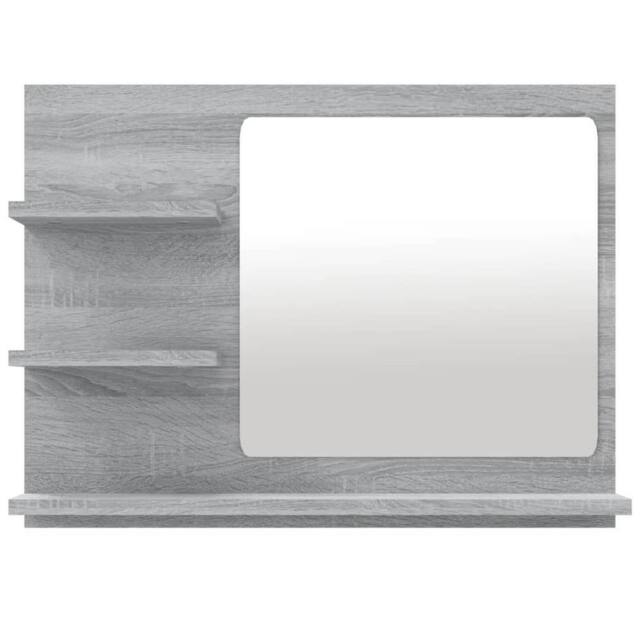 Berkfield Home Practical Bathroom Mirror Grey Sonoma 60x10.5x45 cm Engineered Wood - image 1