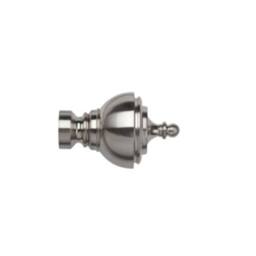 New Edge Blinds 28mm Fixed Length Metal Eyelet Curtain Pole Set - Vienna Finial in Silver - Size: 360 cm - thumbnail 2
