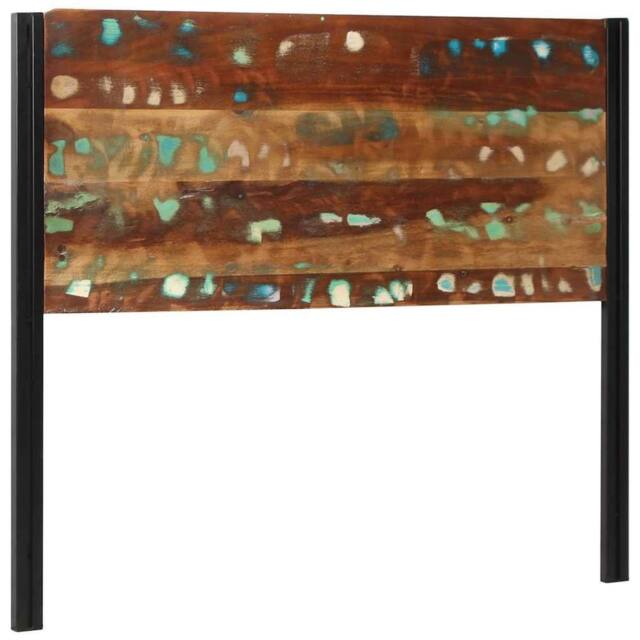 Berkfield Home Headboard 120 cm Solid Wood Reclaimed & Iron in Brown - image 1