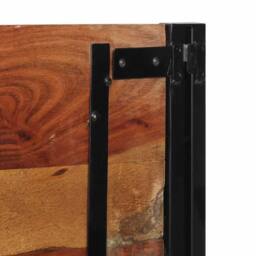 Berkfield Home Headboard 120 cm Solid Wood Reclaimed & Iron in Brown - thumbnail 7