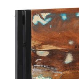 Berkfield Home Headboard 120 cm Solid Wood Reclaimed & Iron in Brown - thumbnail 6