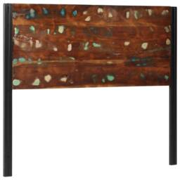 Berkfield Home Headboard 120 cm Solid Wood Reclaimed & Iron in Brown - thumbnail 2