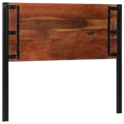 Berkfield Home Headboard 120 cm Solid Wood Reclaimed & Iron in Brown - thumbnail 5