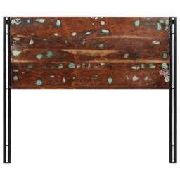 Berkfield Home Headboard 120 cm Solid Wood Reclaimed & Iron in Brown - thumbnail 4