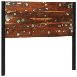 Berkfield Home Headboard 120 cm Solid Wood Reclaimed & Iron in Brown - thumbnail 3