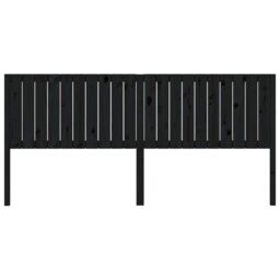 Berkfield Home Bed Headboard Black 205.5x4x100 cm Solid Wood Pine - thumbnail 3