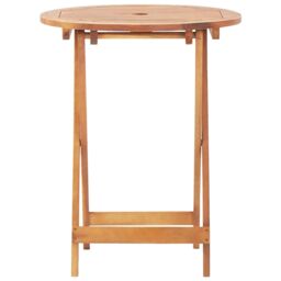 Berkfield Home Folding Garden Table 60x75 cm Solid Acacia Wood in Brown - thumbnail 3