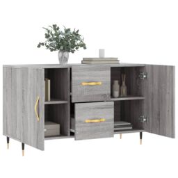 Berkfield Home Sideboard Grey Sonoma 100x36x60 cm Engineered Wood - Size: 100 x 36 x 60 cm - thumbnail 4