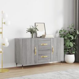 Berkfield Home Sideboard Grey Sonoma 100x36x60 cm Engineered Wood - Size: 100 x 36 x 60 cm