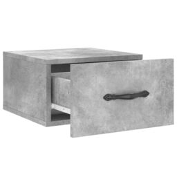 Berkfield Home Wall-mounted Bedside Cabinet Concrete Grey 35x35x20 cm - Size: 35 x 35 x 20 cm - thumbnail 6