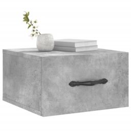 Berkfield Home Wall-mounted Bedside Cabinet Concrete Grey 35x35x20 cm - Size: 35 x 35 x 20 cm - thumbnail 3
