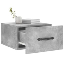 Berkfield Home Wall-mounted Bedside Cabinet Concrete Grey 35x35x20 cm - Size: 35 x 35 x 20 cm - thumbnail 4