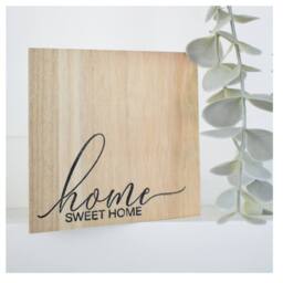 Amaya Rose Ltd Home Sweet Home Solid Wood Freestanding Plaque. Wooden Shelf Décor in Beige - thumbnail 5