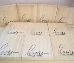 Amaya Rose Ltd Home Sweet Home Solid Wood Freestanding Plaque. Wooden Shelf Décor in Beige - thumbnail 6