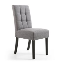 Shankar Moseley Waffle Linen Effect Steel Grey in Black Legs - thumbnail 1