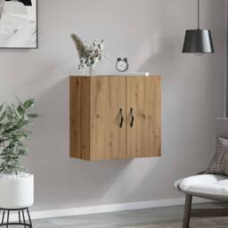Berkfield Home Wall Cabinet Artisan oak 60 x 31 x 60 cm Engineered wood in Brown - thumbnail 4