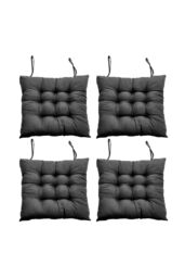 Living and Home 4Pcs Soft Thicken Tatami Seat Cushion in Black - thumbnail 1