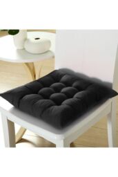 Living and Home 4Pcs Soft Thicken Tatami Seat Cushion in Black - thumbnail 3