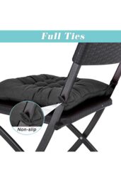 Living and Home 4Pcs Soft Thicken Tatami Seat Cushion in Black - thumbnail 5