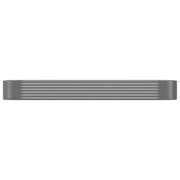 Berkfield Home Garden Raised Bed Powder-coated Steel 322x100x36 cm Grey - Size: 322 x 100 x 36 cm - thumbnail 1