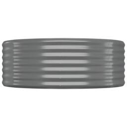 Berkfield Home Garden Raised Bed Powder-coated Steel 322x100x36 cm Grey - Size: 322 x 100 x 36 cm - thumbnail 4