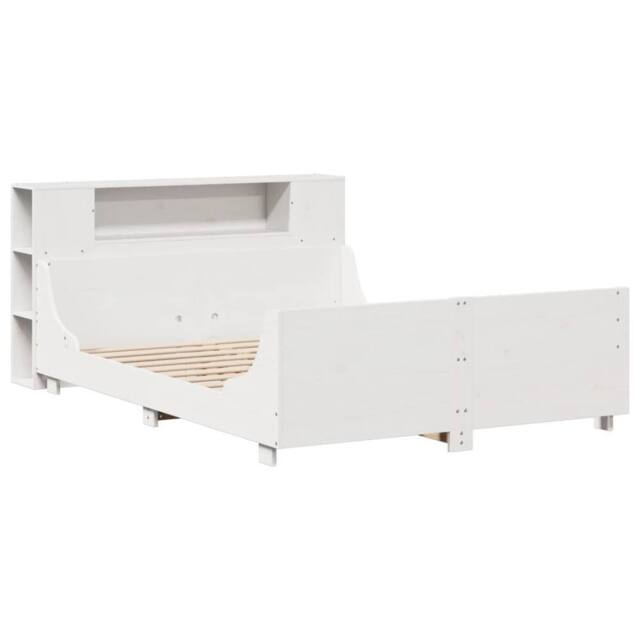 Berkfield Home Full Bed Frame without Mattress White 150x200 cm King Size Solid - image 1