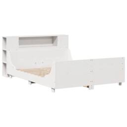 Berkfield Home Full Bed Frame without Mattress White 150x200 cm King Size Solid - thumbnail 1