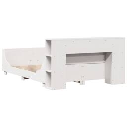 Berkfield Home Full Bed Frame without Mattress White 150x200 cm King Size Solid - thumbnail 8