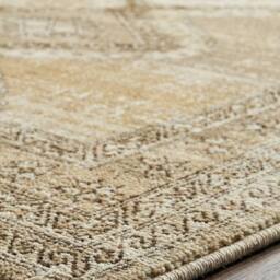 Livabliss Fifth Avenue-Vintage Brown Grey Taupe Traditional Fringe Living Rug - Size: 155 cm x 220 cm - thumbnail 3