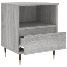 Berkfield Home Bedside Cabinets 2 pcs Grey Sonoma 40x35x50 cm Engineered Wood - Size: 40 x 35 x 50 cm - thumbnail 6