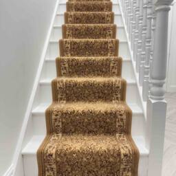 runrug Stair Runner Carpet - Soft & Comfortable, 0.39 Inch - 'Legacy' in Tan - Size: 66 cm x 720 cm - thumbnail 6