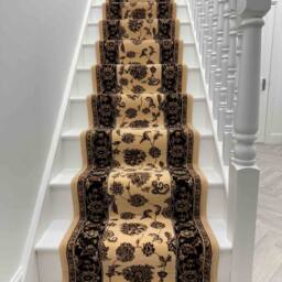 runrug Stair Runner Carpet - Soft & Comfortable, 0.39 Inch - 'Legacy' in Tan - Size: 66 cm x 720 cm - thumbnail 4