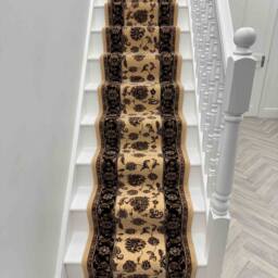 runrug Stair Runner Carpet - Soft & Comfortable, 0.39 Inch - 'Legacy' in Tan - Size: 66 cm x 720 cm - thumbnail 3
