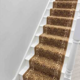 runrug Stair Runner Carpet - Soft & Comfortable, 0.39 Inch - 'Legacy' in Tan - Size: 66 cm x 720 cm - thumbnail 7