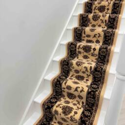 runrug Stair Runner Carpet - Soft & Comfortable, 0.39 Inch - 'Legacy' in Tan - Size: 66 cm x 720 cm - thumbnail 5