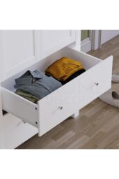 Home Discount Vida Designs Arlington 2 Door 2 Drawer Wardrobe Storage Bedroom Furniture in White - thumbnail 4