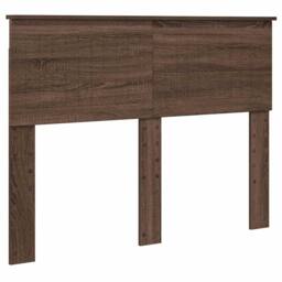 Berkfield Home Bed Frame with Headboard Brown Oak 120 x 200 cm Solid Pine Wood - thumbnail 6