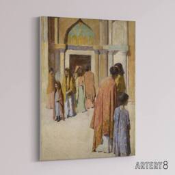 "Artery8 Frank Edwin Scott Women Near the Stairs No 1 Canvas Wall Art Print - Size: W12"" x H16""" - thumbnail 2