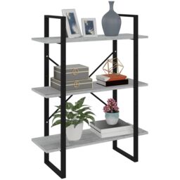 Berkfield Home Book Cabinet Grey Sonoma 80x30x105 cm Engineered Wood - Size: 80 x 30 x 105 cm - thumbnail 4