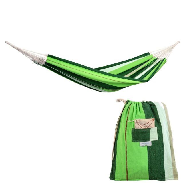 Amazonas Paradiso Family Garden Hammock - Hand-Woven Brazilian Cotton - Handmade in Brazil - 200kg in Green - image 1