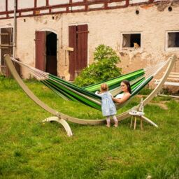 Amazonas Paradiso Family Hammock - Hand-Woven Brazilian Cotton in Green - thumbnail 4
