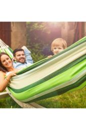 Amazonas Paradiso Family Hammock - Hand-Woven Brazilian Cotton in Green - thumbnail 2