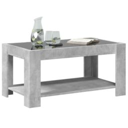 Berkfield Home Coffee Table with LED Concrete Grey 93x53x45 cm Engineered Wood - Size: 93 x 53 x 45 cm - thumbnail 5