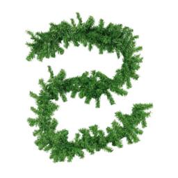 Marco Paul 9ft Luxury Traditional Pine Christmas Garland in Green - Size: 270 cm x 35 cm - thumbnail 2