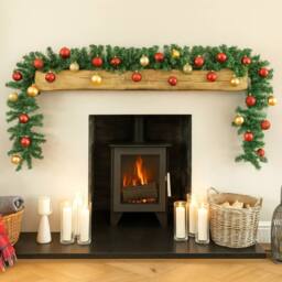 Marco Paul 9ft Luxury Traditional Pine Christmas Garland in Green - Size: 270 cm x 35 cm - thumbnail 9