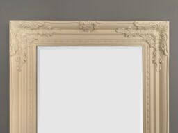 Downton Interiors Antique Style Cream Tall Ornate Dressing Wall Mirror with Bevelled Glass 142cm - thumbnail 5