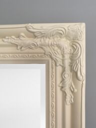 Downton Interiors Antique Style Cream Tall Ornate Dressing Wall Mirror with Bevelled Glass 142cm - thumbnail 4