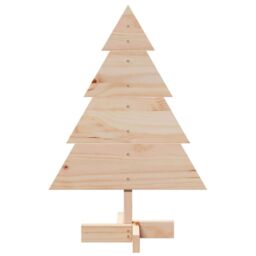 Berkfield Home Wooden Christmas Tree for Decoration 70 cm Solid Wood in Brown - thumbnail 3